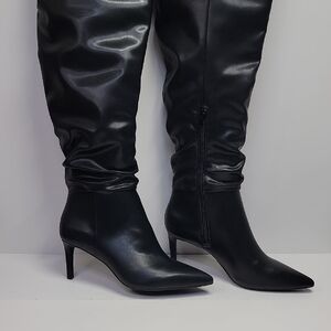INC NIB BLACK OVER THE KNEE HEELED BOOTS